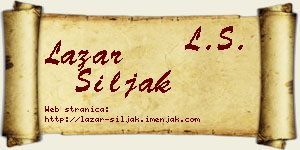 Lazar Šiljak vizit kartica